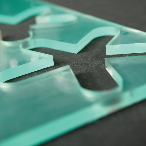 Фотография звездочки в голубом пластик Звездочка в голубом пластике